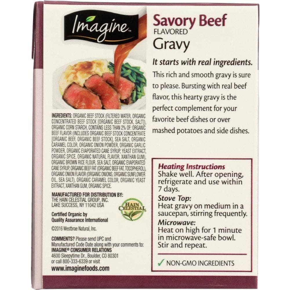 Imagine Imagine Organic Savory Beef Flavored Gravy, 13.5 fl. oz.
