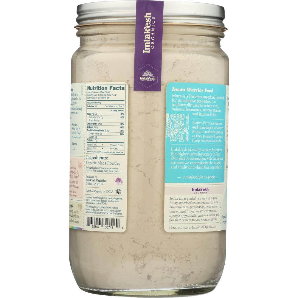 IMLAKESH ORGANICS: Maca Powder Organic 12 oz - Grocery > Cooking & Baking > Extracts Herbs & Spices - IMLAKESH ORGANICS
