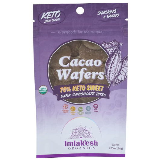 IMLAKESH ORGANICS: Wafers Keto Cacao Org 2.25 OZ (Pack of 5) - IMLAKESH ORGANICS