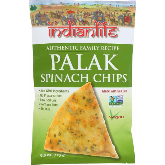 INDIANLIFE INDIANLIFE Chips Palek Spinach, 6 oz