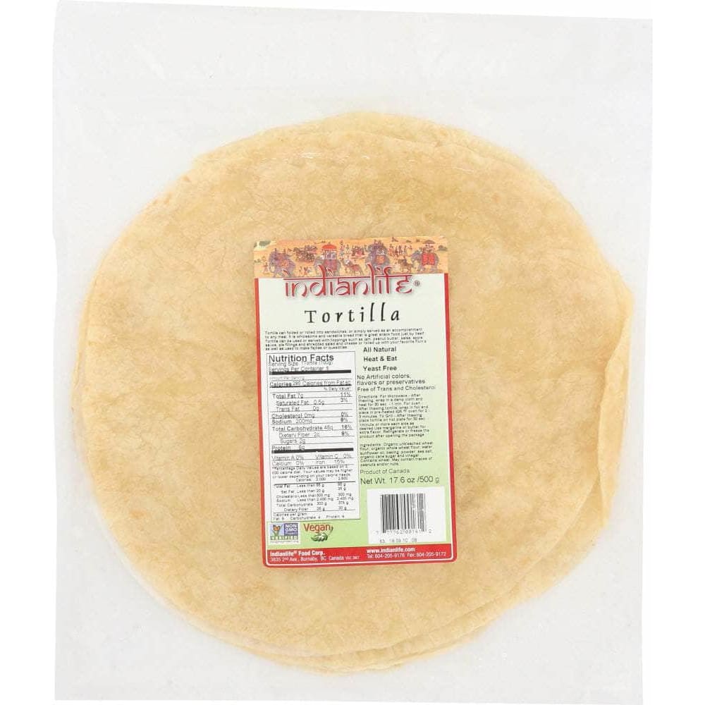 Indianlife Indianlife Tortilla Wrap, 500 gm