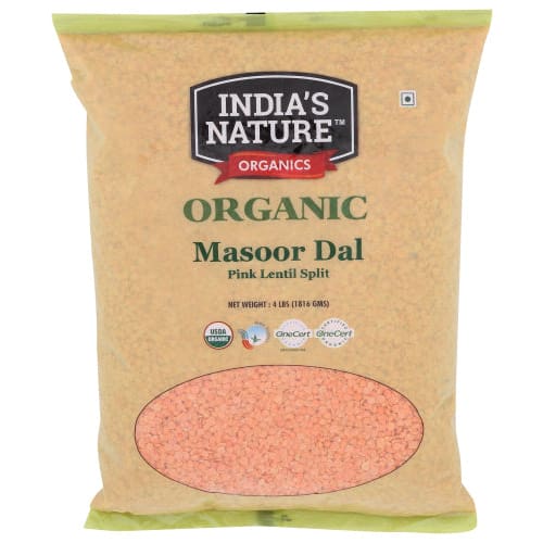 INDIAS NATURE: Lentil Red Masoor Dal 4 LB - Grocery > Pantry > Rice - INDIAS NATURE