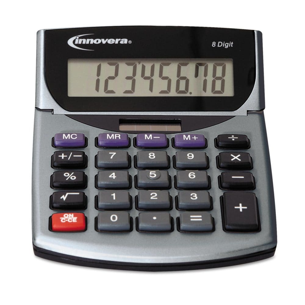 Innovera 15925 Portable Minidesk Calculator (Pack of 2) - Basic Office Supplies - Innovera