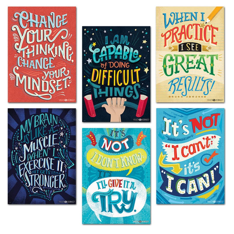 Inspire U Posters 6 Pack Whats Your Mindset - Motivational - Creative Teaching Press