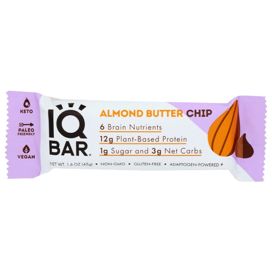 IQ BAR: Almond Butter Chip Bar 1.6 oz (Pack of 6) - Grocery > Nutritional Bars Drinks and Shakes - IQ BAR
