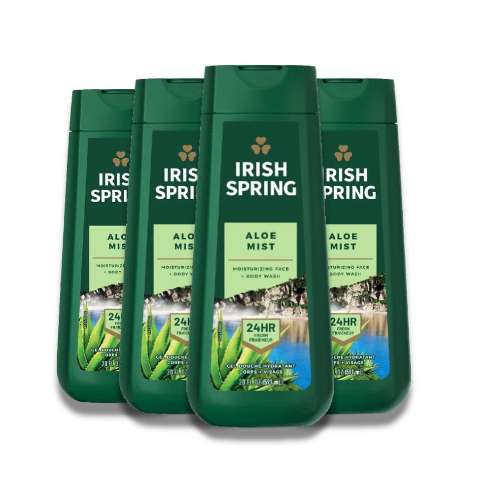 Irish Spring - Aloe Mist Body Wash for Men - 20 Oz - 4 pack - Body Wash - Irish Spring