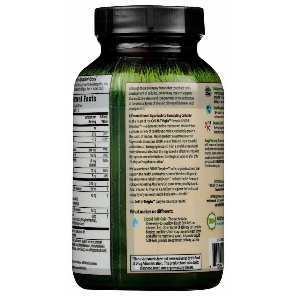 IRWIN NATURALS Vitamins & Supplements > Miscellaneous Supplements IRWIN NATURALS: Cellulite Reduction, 60 sg