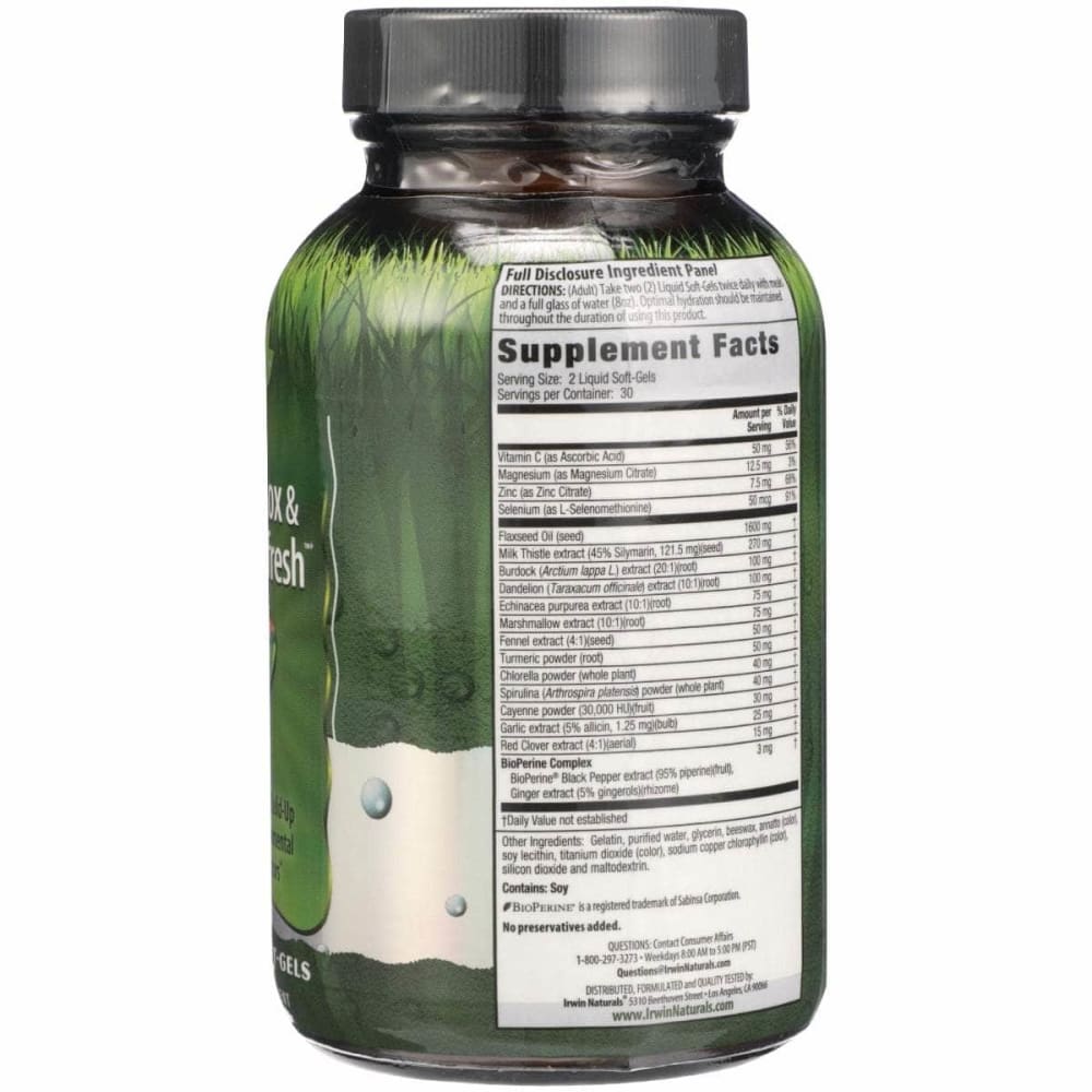 IRWIN NATURALS Vitamins & Supplements > Miscellaneous Supplements IRWIN NATURALS: Liver Detox Blood Refresh, 60 sg