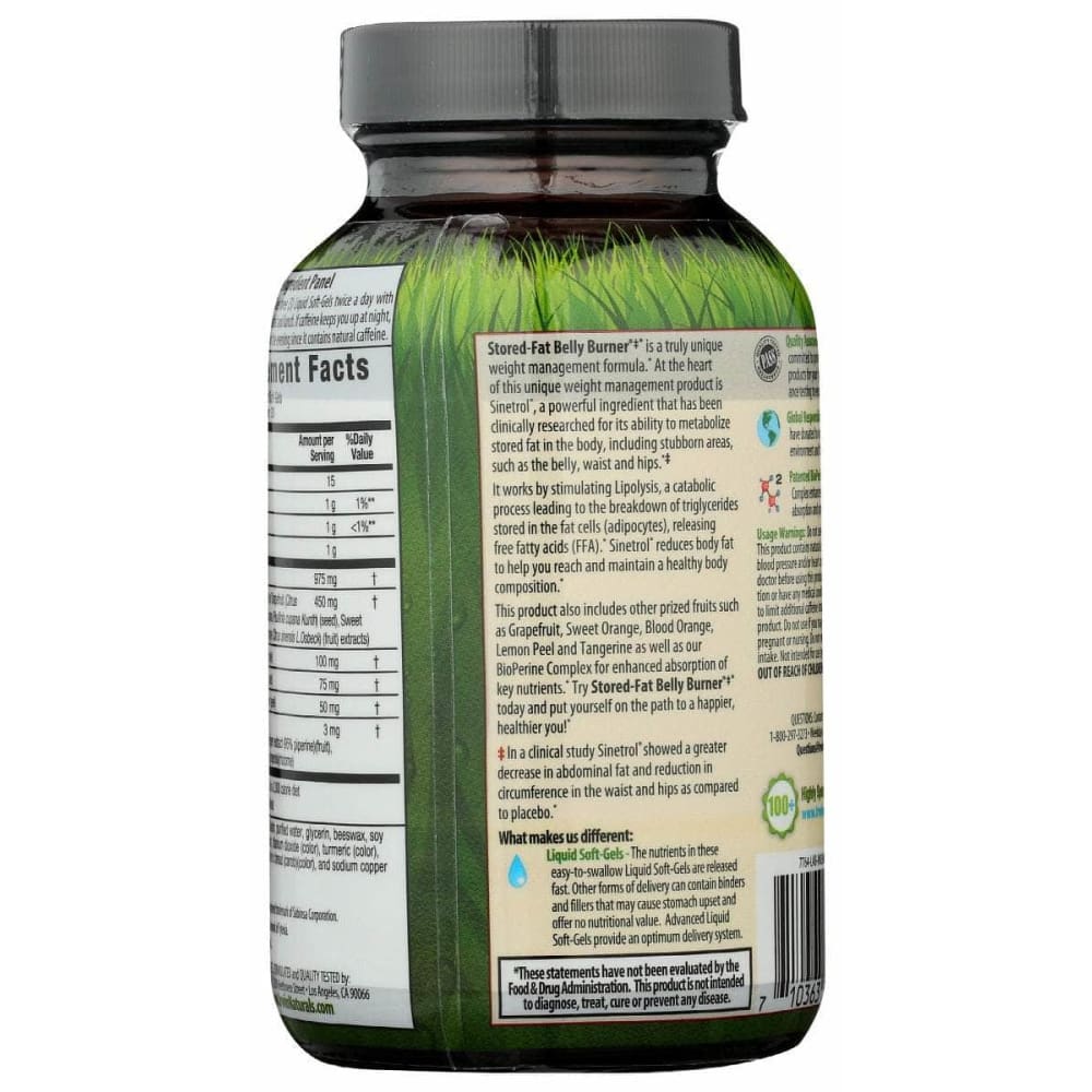 IRWIN NATURALS Vitamins & Supplements > Digestive Supplements IRWIN NATURALS: Stored Fat Belly Burner, 60 sg