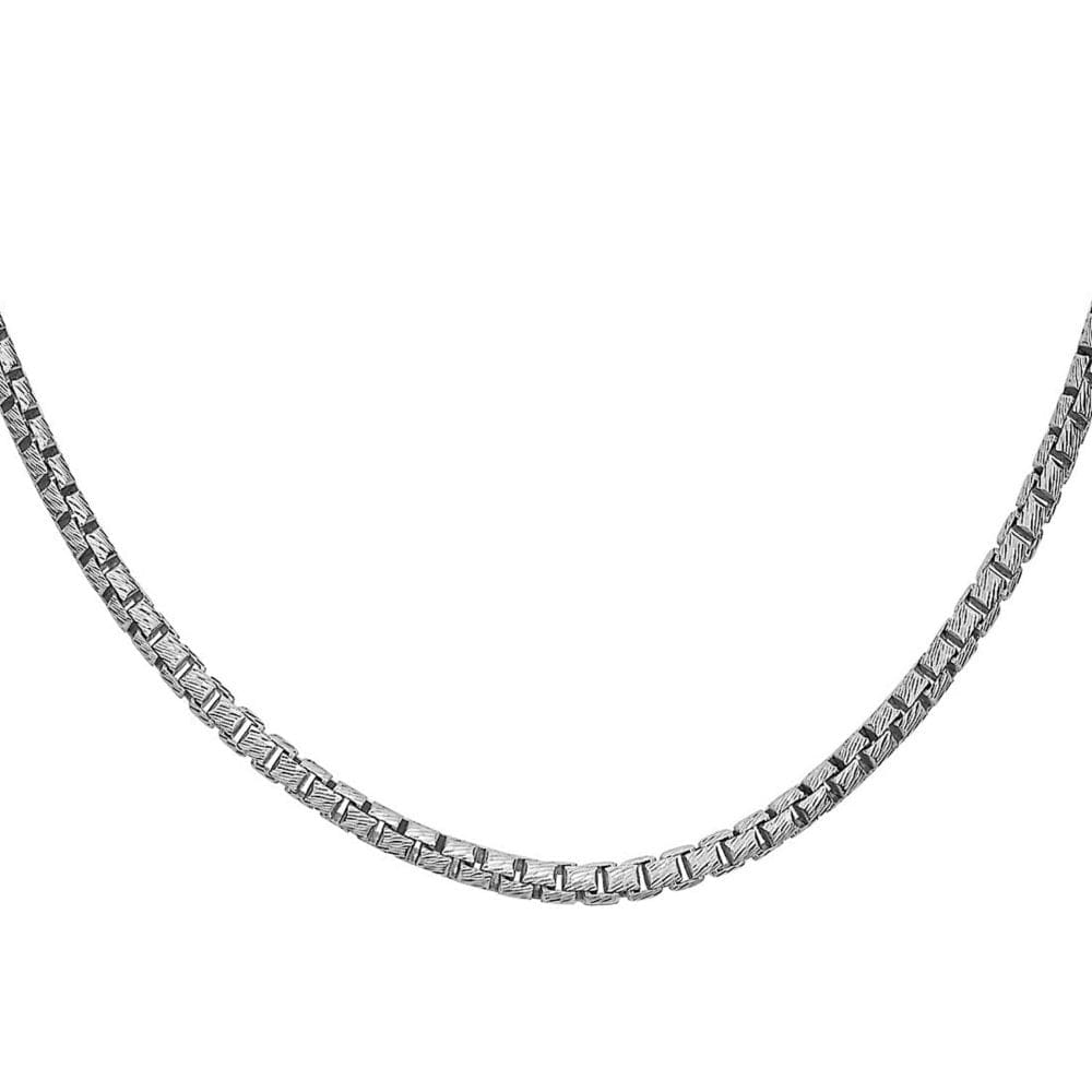 Italian Sterling Silver Diamond-Cut Box Chain Necklace 24 - Gifts Under $100 - ShelHealth