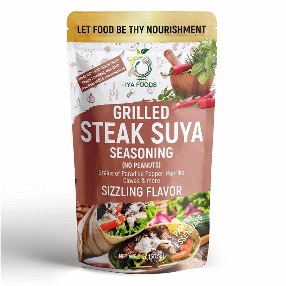 IYA FOODS LLC Grocery > Cooking & Baking > Seasonings IYA FOODS LLC: Grilled Steak Suya Seasoning, 2 oz