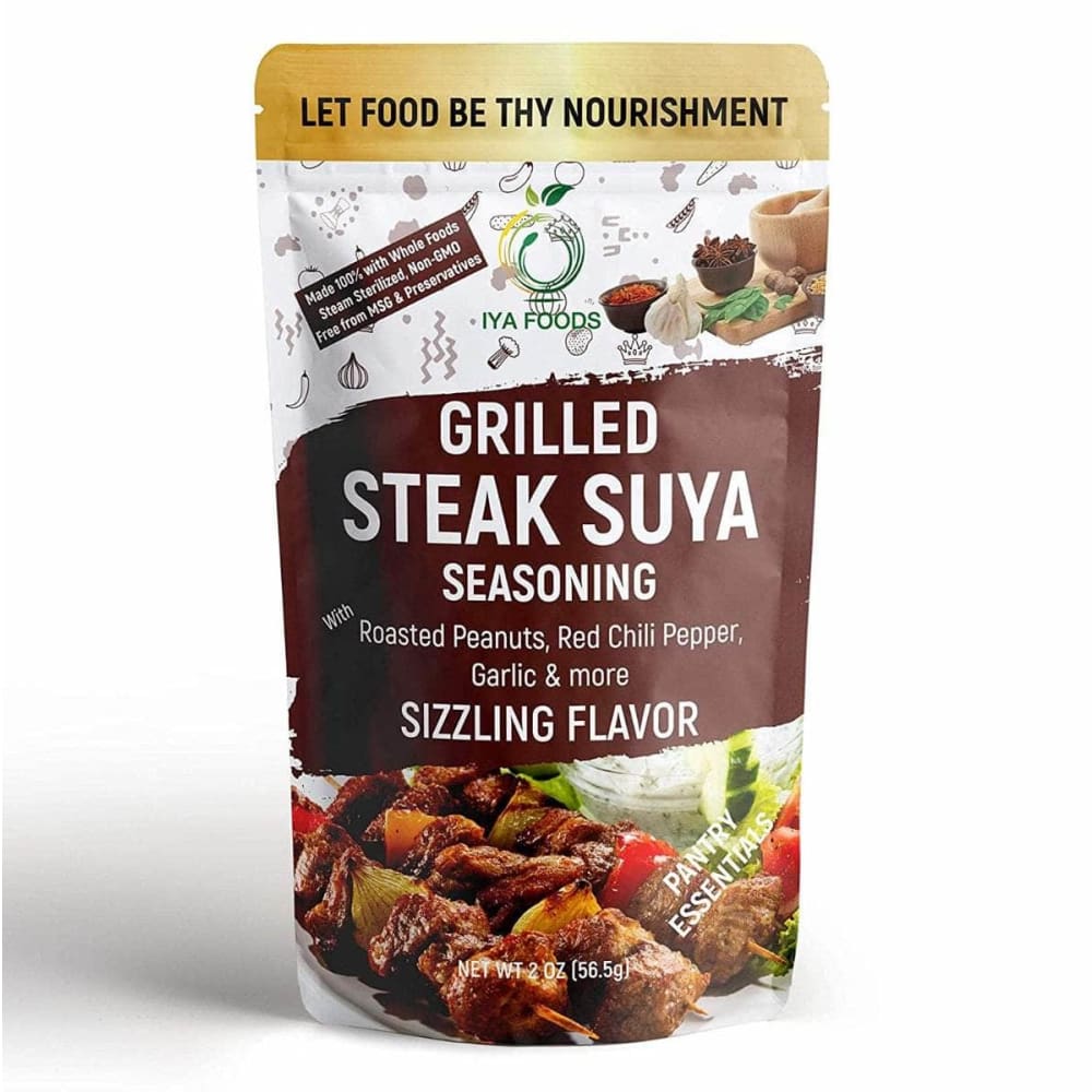 IYA FOODS LLC Grocery > Cooking & Baking > Seasonings IYA FOODS LLC: Grilled Steak Suya Seasoning With Roasted Peanuts, 2 oz