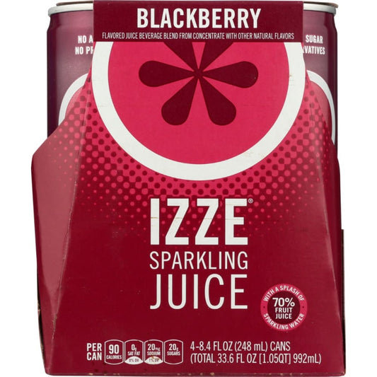 IZZE BEVERAGE: Juice 4Pk Sparkling Blackberry 33.6 FO (Pack of 5) - Grocery > Beverages > Juices - IZZE BEVERAGE