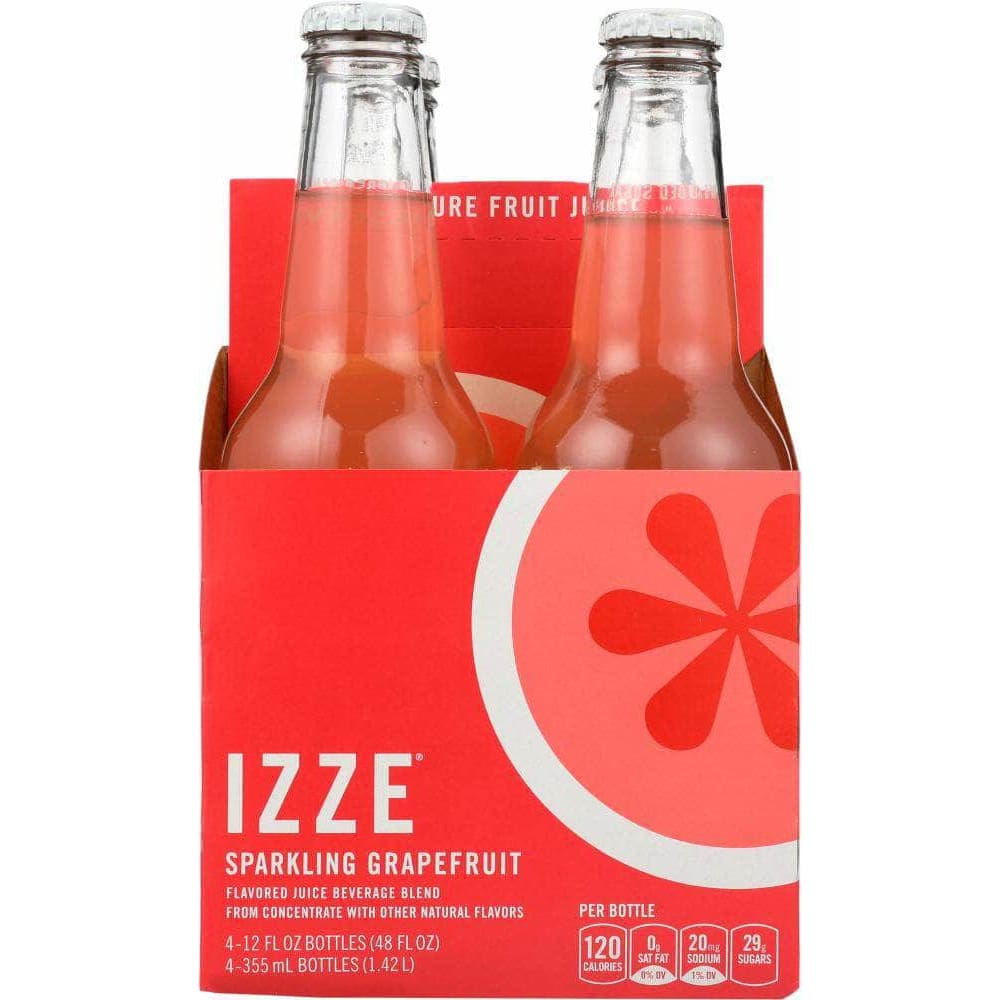 Izze Izze Beverage Sparkling Grapefruit  Juice 4 count (12 oz each), 48 oz