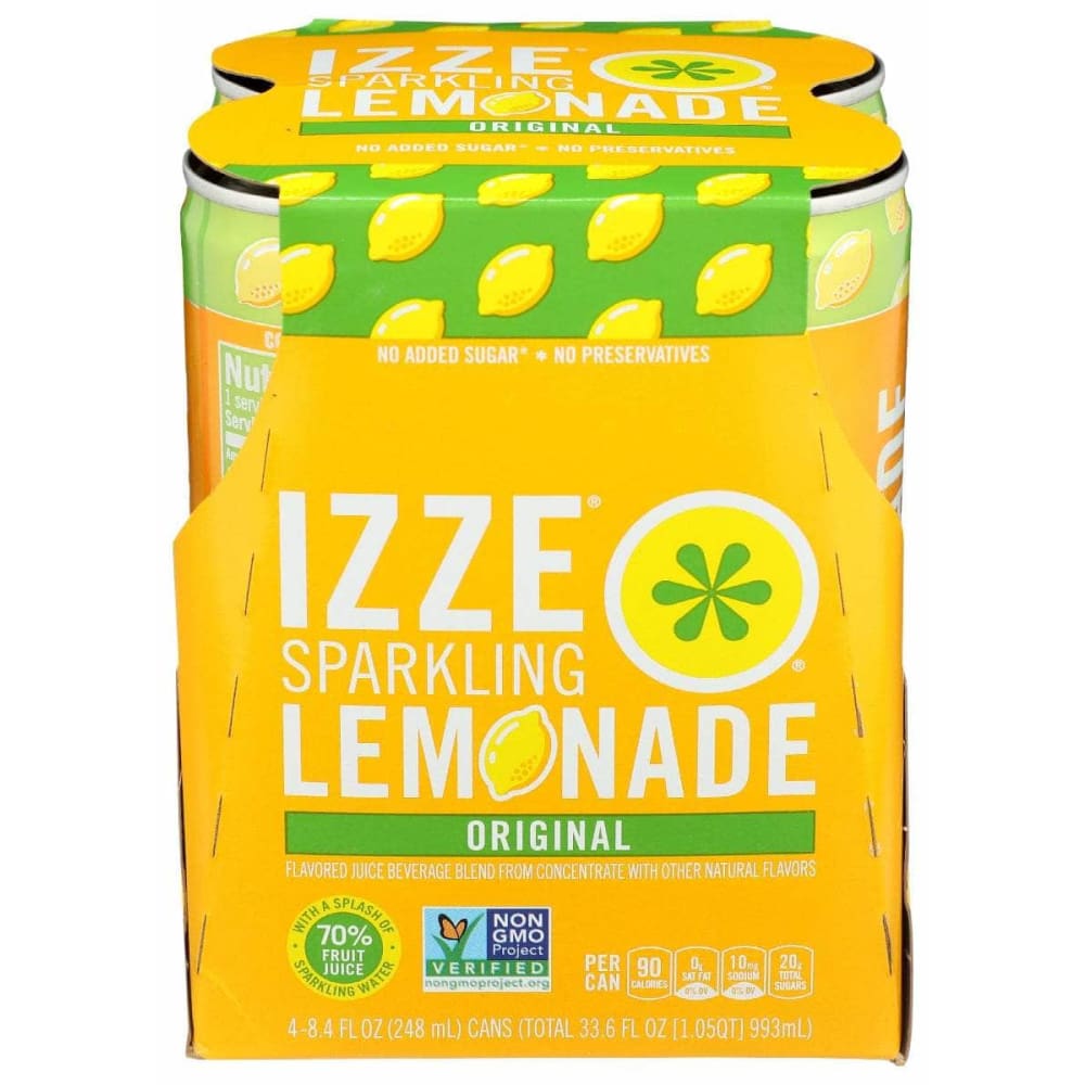 IZZE BEVERAGE IZZE BEVERAGE Sparkling Lemonade Original 4pack, 33.6 fo