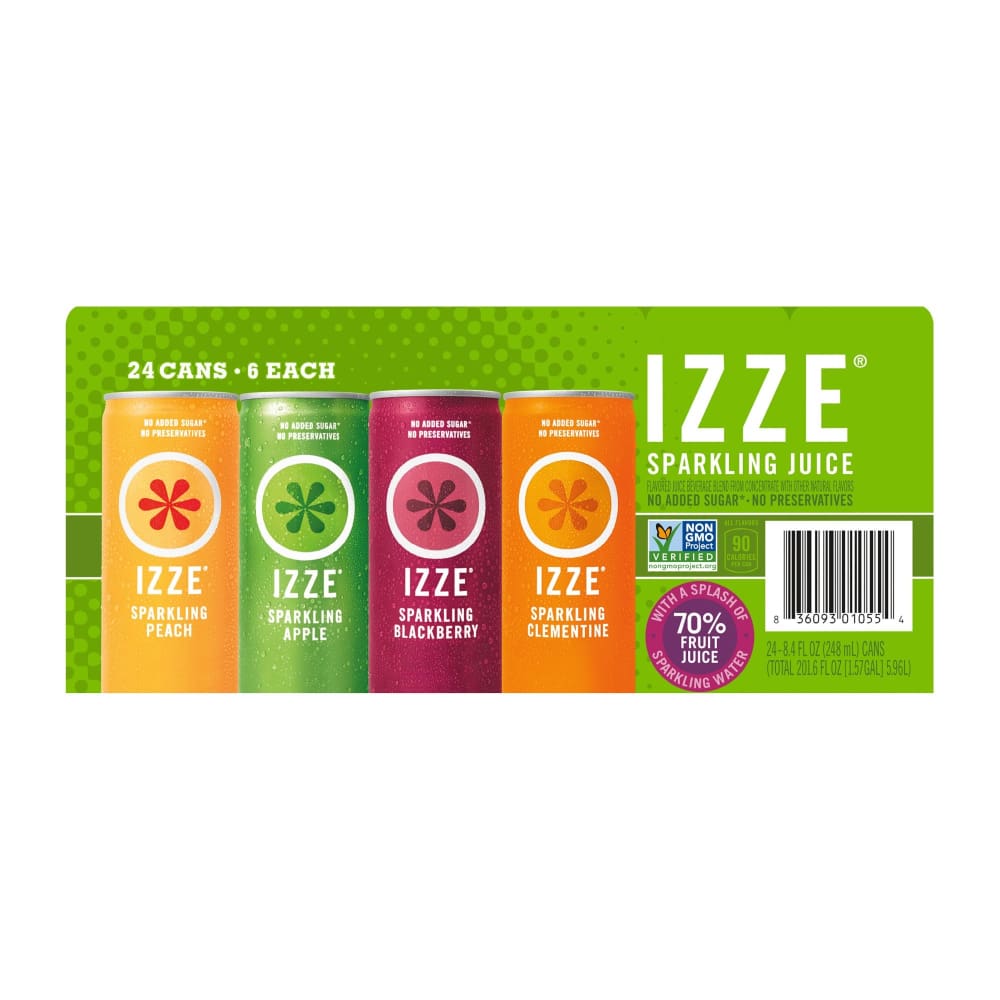 IZZE Sparkling Juice Variety Pack 24 pk./8.4 oz. - Home/Grocery Household & Pet/Beverages/Juice/ - Unbranded