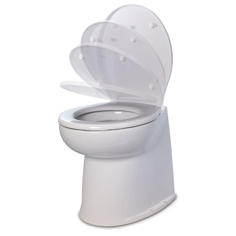Jabsco 17 Deluxe Flush Fresh Water Electric Toilet w/ Soft Close Lid - 12V - Marine Plumbing & Ventilation | Marine Sanitation - Jabsco