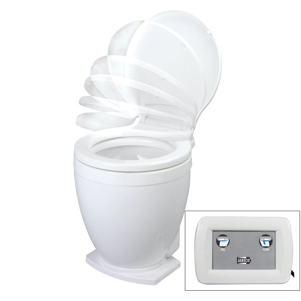 Jabsco Lite Flush Electric 12V Toilet w/ Control Panel - Marine Plumbing & Ventilation | Marine Sanitation - Jabsco