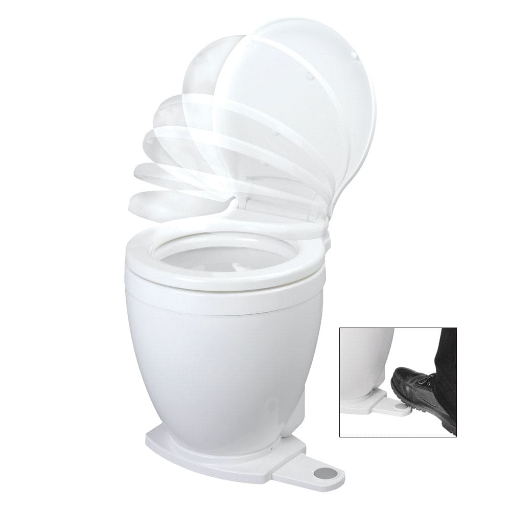 Jabsco Lite Flush Electric 12V Toilet w/ Footswitch - Marine Plumbing & Ventilation | Marine Sanitation - Jabsco