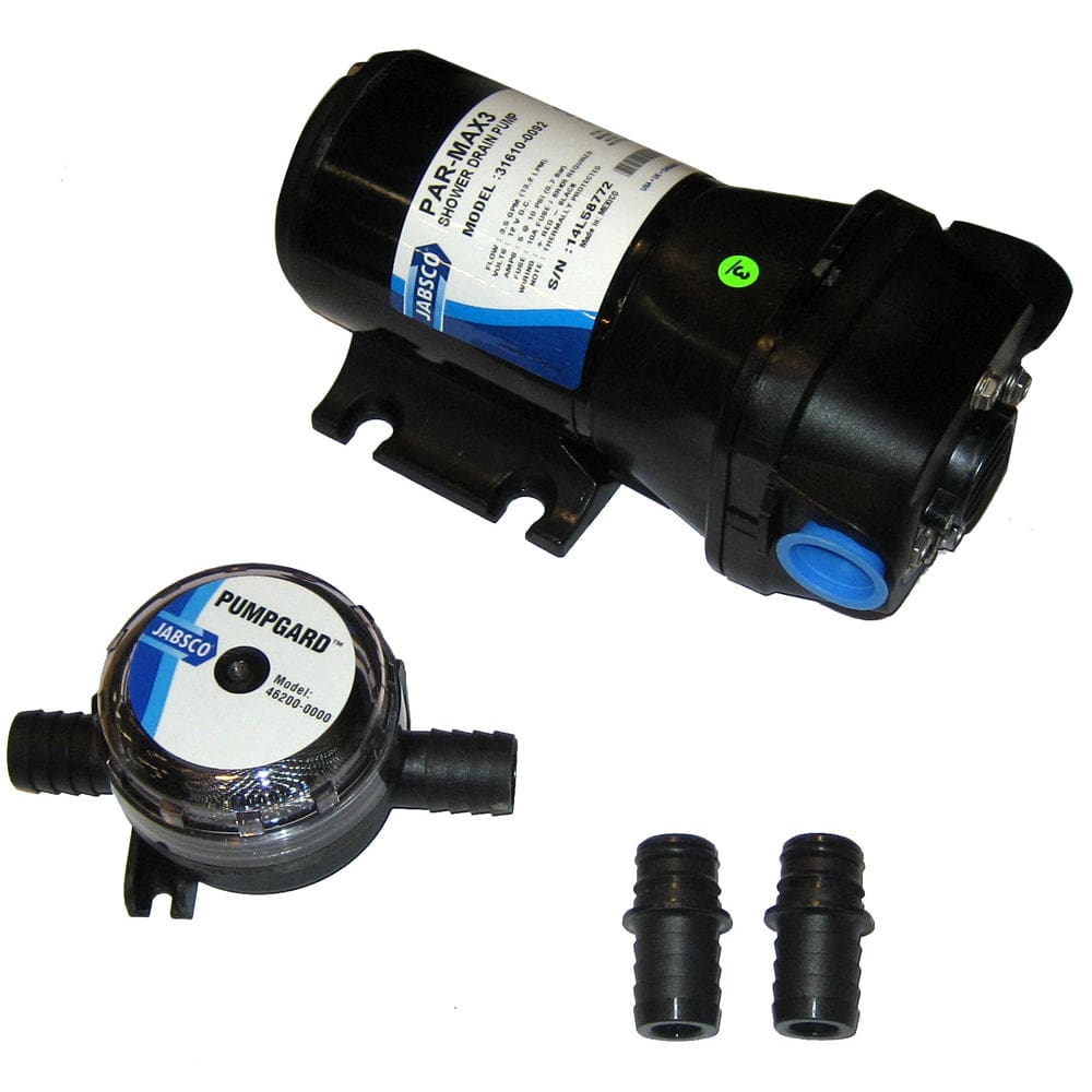 Jabsco PAR-Max 3 Shower Drain Pump 12V 3.5 GPM - Marine Plumbing & Ventilation | Marine Sanitation - Jabsco
