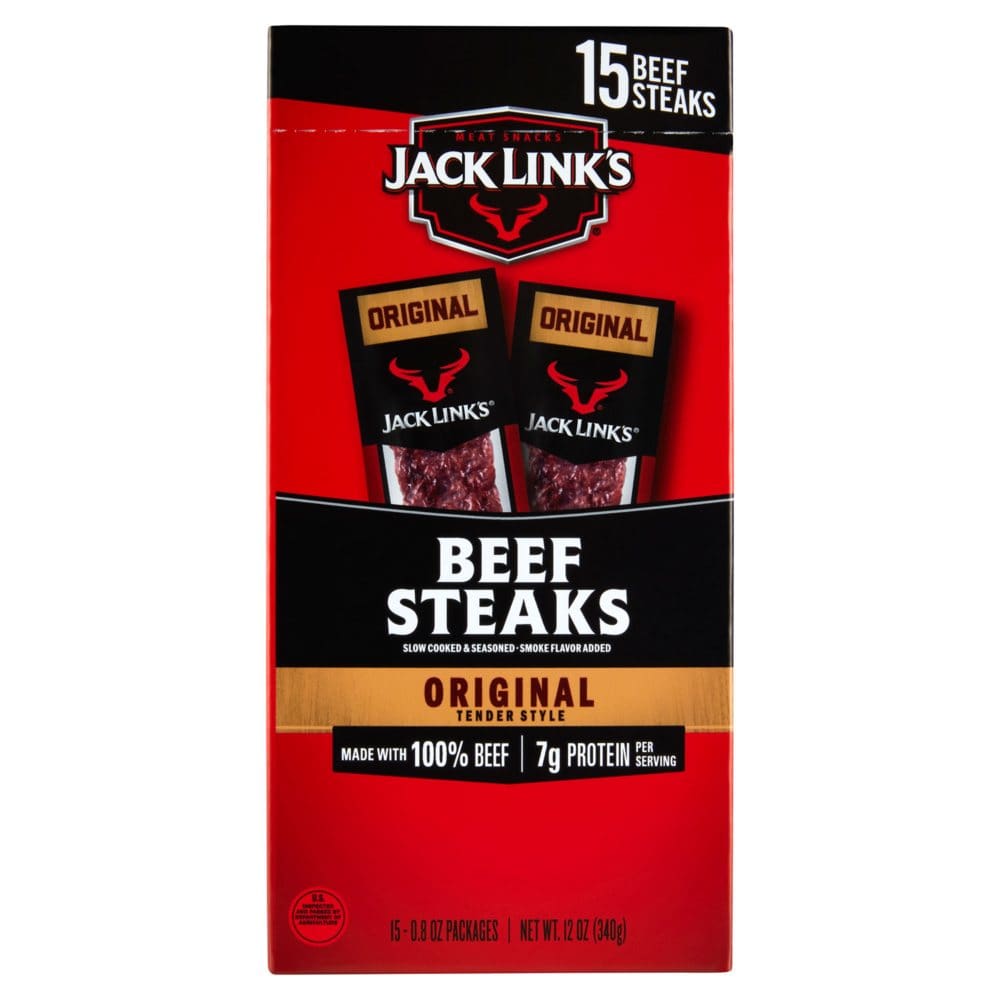 Jack Linkâ€™s Original Tender Style Beef Steak (15 ct.) - Jerky & Meat Snacks - Jack
