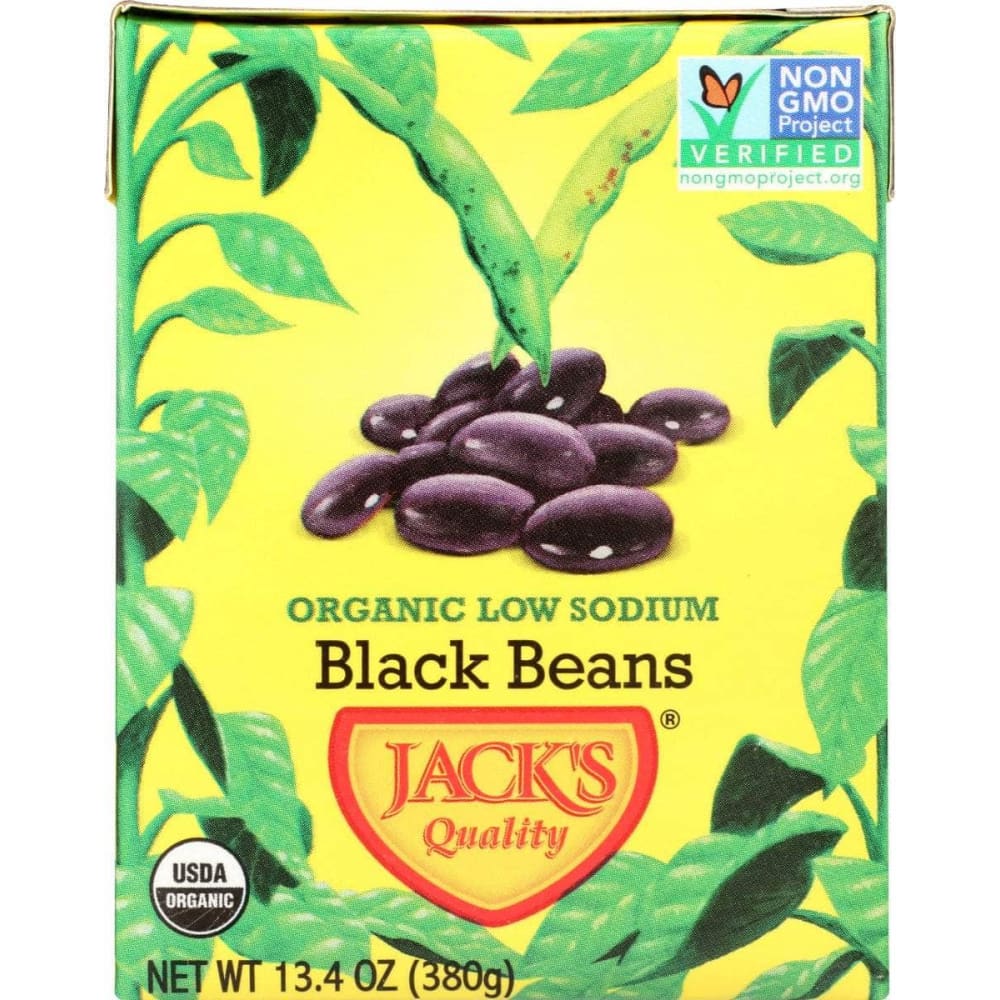 JACK'S QUALITY JACKS QUALITY Bean Black Low Sodium Org, 13.4 oz