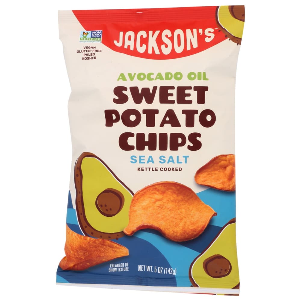 JACKSONS CHIPS: Sea Salt Sweet Potato Chips with Avocado Oil 5 oz (Pack of 5) - Grocery > Snacks > Chips > Potato Chips - JACKSONS CHIPS