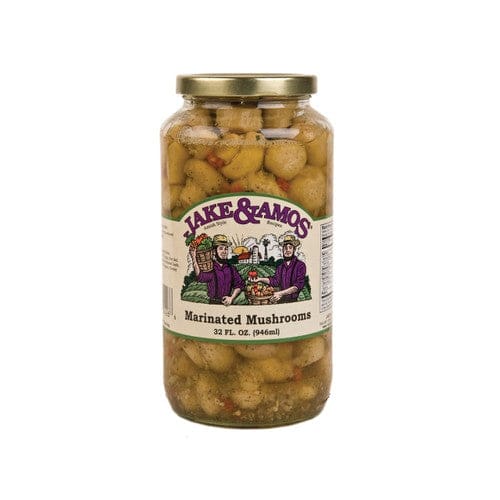 Jake & Amos J&A Marinated Mushrooms 32oz (Case of 12) - Misc/Pickled & Jarred Goods - Jake & Amos