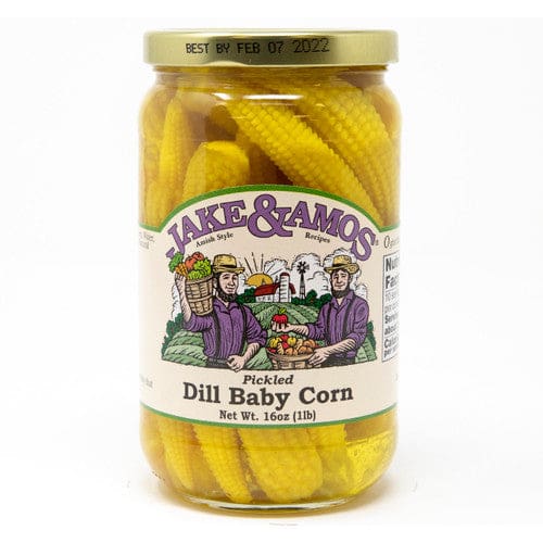 Jake & Amos J&A Pickled Dill Baby Corn 16oz (Case of 12) - Misc/Pickled & Jarred Goods - Jake & Amos