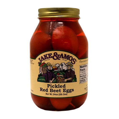 Jake & Amos J&A Pickled Red Beet Eggs 34oz (Case of 12) - Misc/Pickled & Jarred Goods - Jake & Amos