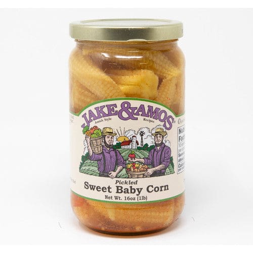 Jake & Amos J&A Pickled Sweet Baby Corn 16oz (Case of 12) - Misc/Pickled & Jarred Goods - Jake & Amos