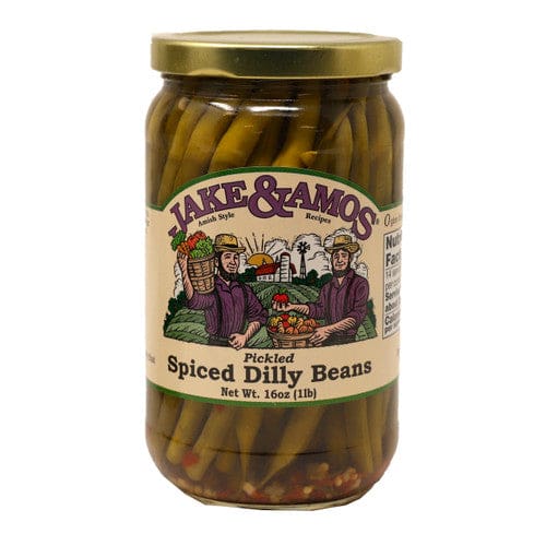 Jake & Amos J&A Spiced Dilly Beans 16oz (Case of 12) - Misc/Pickled & Jarred Goods - Jake & Amos