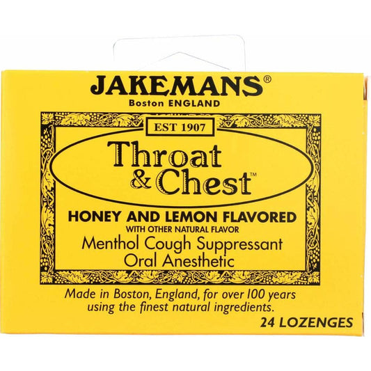JAKEMANS Jakemans Lozenge Throat And Chest Honey And Lemon, 24 Pc