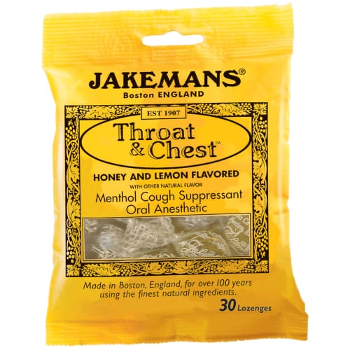 JAKEMANS Jakemans Lozenge Throat And Chest Honey And Lemon, 30 Pc