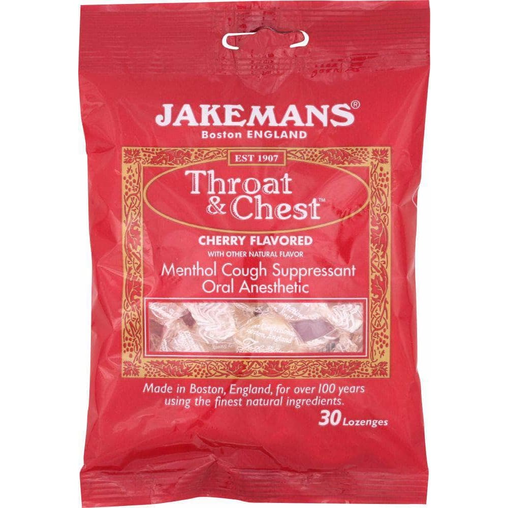 Jakemans Jakemans Lozenge Throat and Chest Menthol Cherry, 30 pc