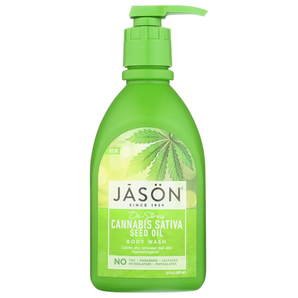 JASON: De-Stress Cannabis Sativa Seed Oil Body Wash 30 fl oz (Pack of 2) - Beauty & Body Care > Soap and Bath Preparations > Body Wash -
