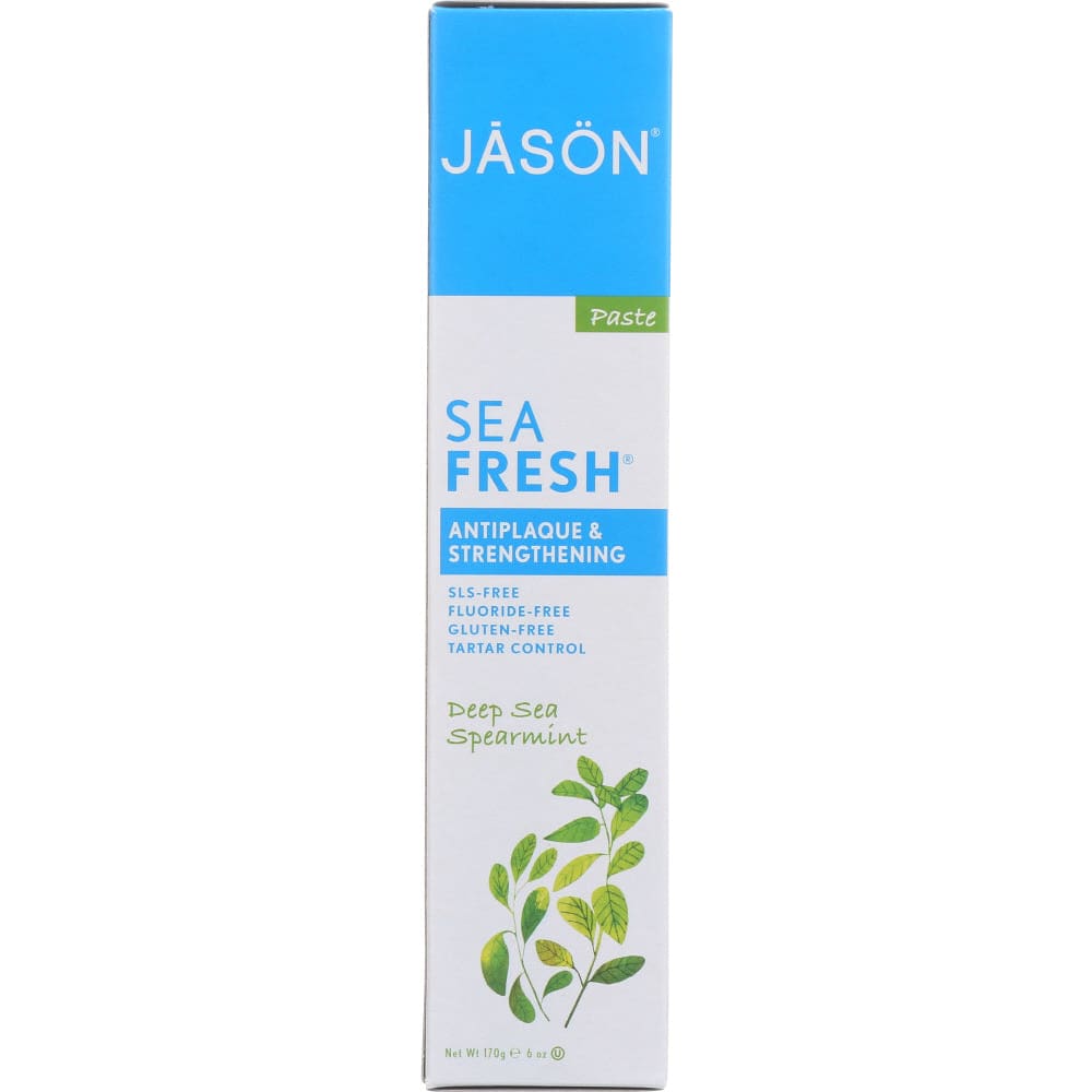 Jason Sea Fresh Antiplaque & Strengthening Toothpaste Deep Sea Spearmint 6 oz (Case of 4) - Jason