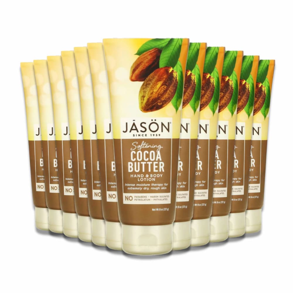 JASON Softening Cocoa Butter Hand & Body Lotion 8 oz - 12 Pack - Skin Care - Jason