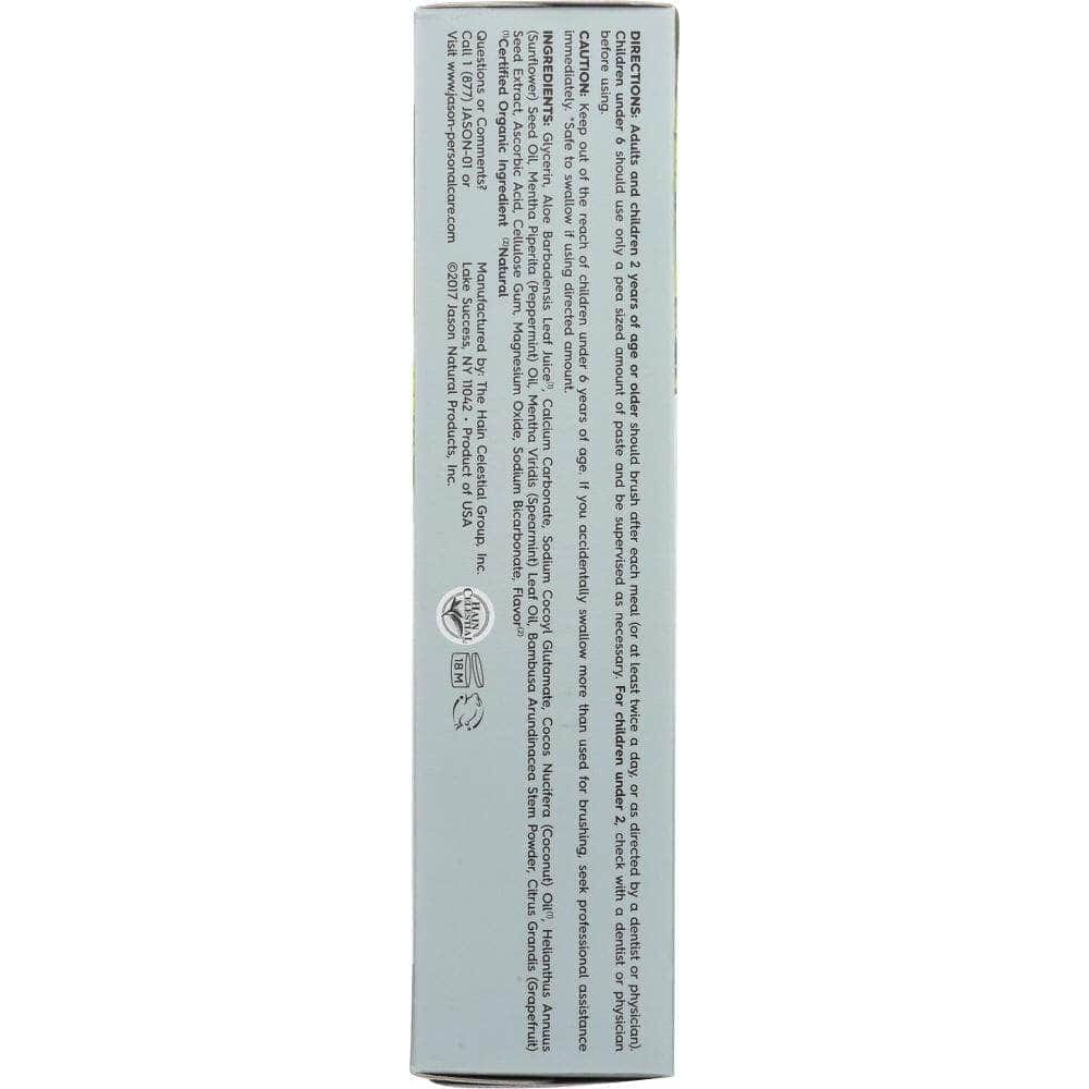 Jason Toothpaste Simply Coconut Strengthening Mint Fluoride Free, 4.2 ...