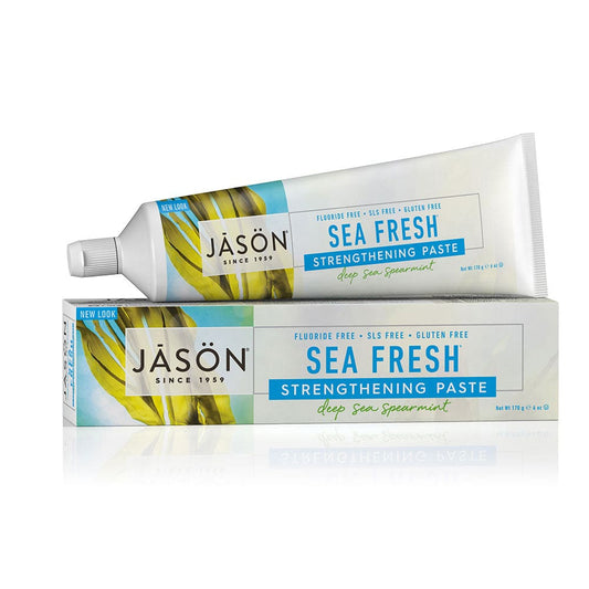 JASON: Toothpaste Spearmint Fluoride 6 OZ (Pack of 4) - Beauty & Body Care > Oral Care > Toothpastes & Toothpowders - JASON