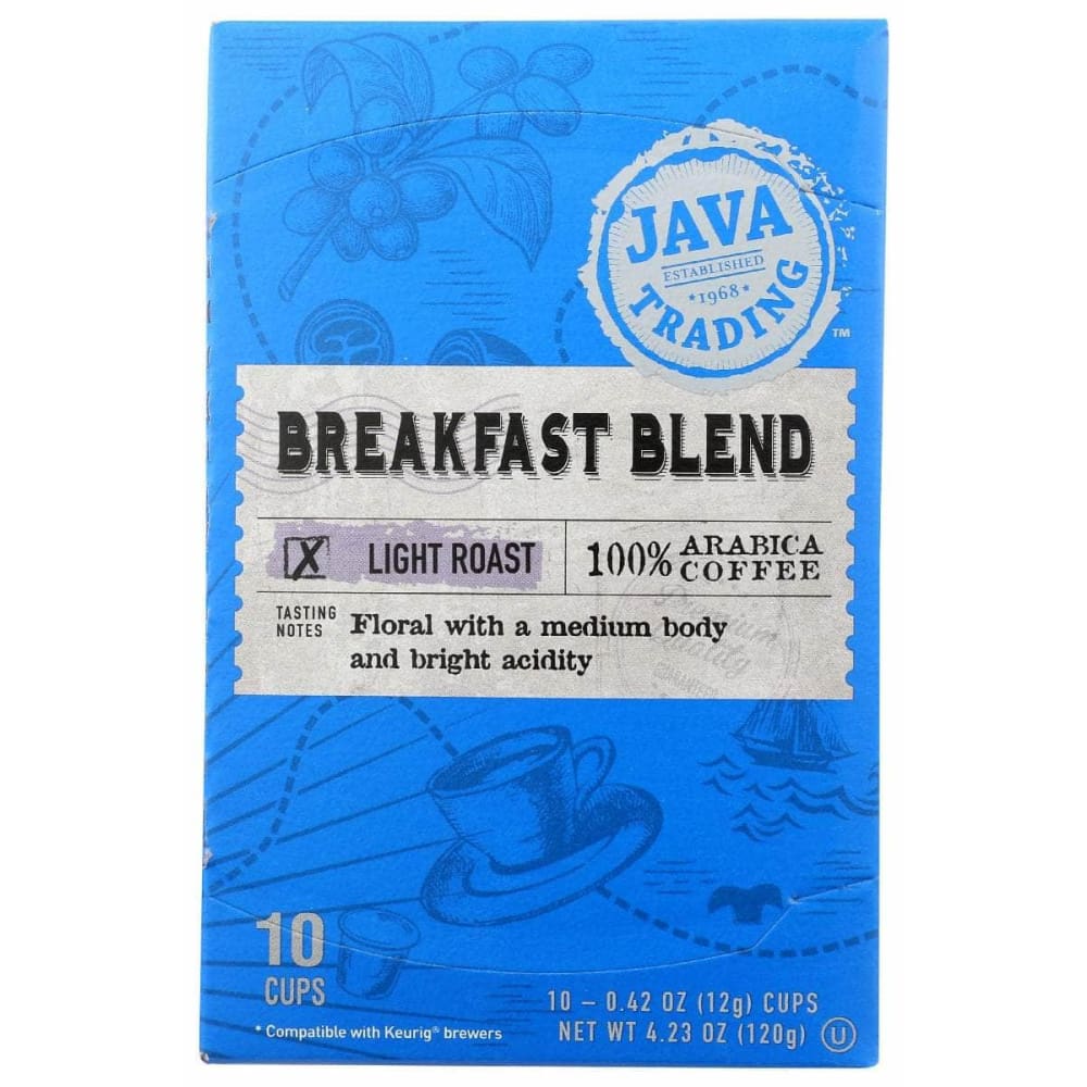 JAVA TRADING Grocery > Beverages > Coffee, Tea & Hot Cocoa JAVA TRADING: Breakfast Blend Single Serve Coffee, 10 pk
