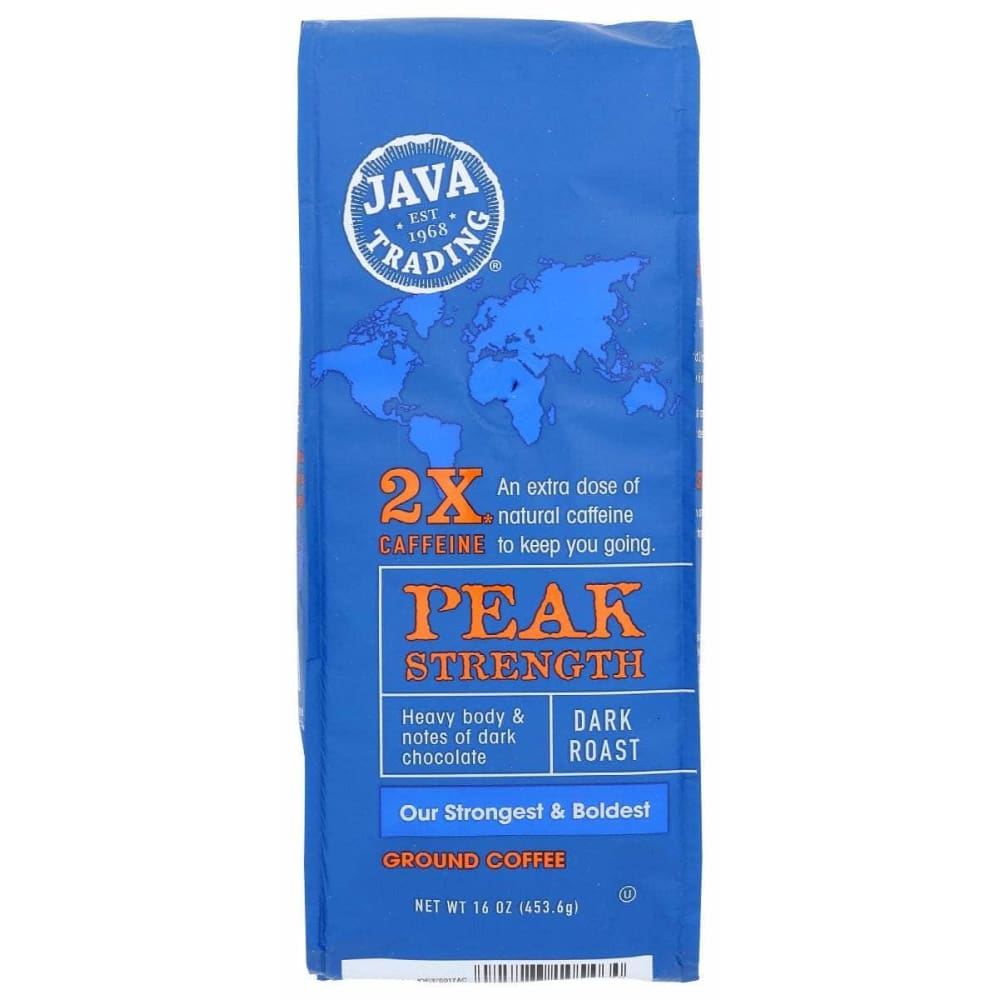 JAVA TRADING Grocery > Beverages > Coffee, Tea & Hot Cocoa JAVA TRADING: Peak Strength High Caffeine Ground Coffee, 16 oz