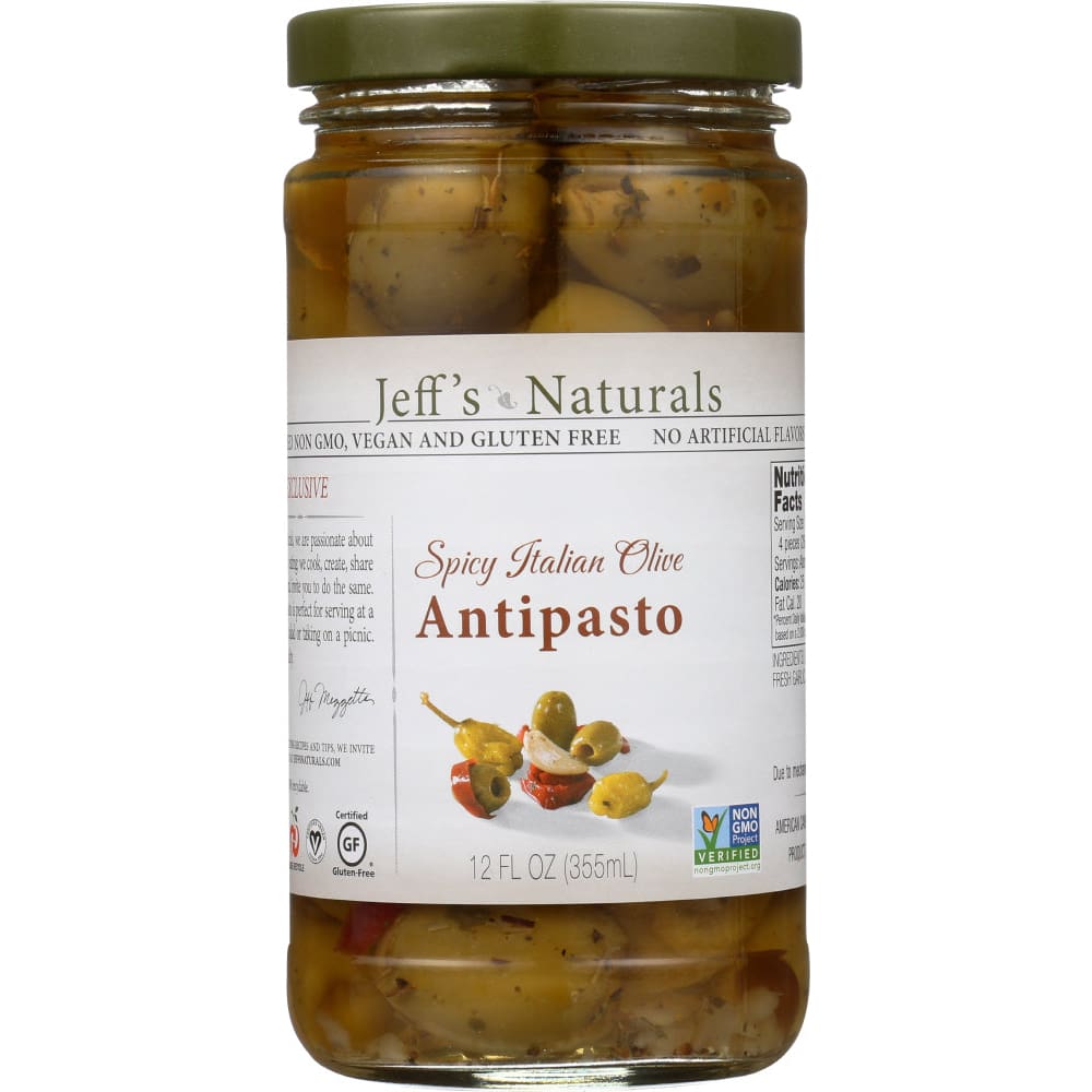 JEFFS GARDEN: Olive Antipasto Italian 12 oz (Pack of 4) - Grocery > Olives - JEFFS NATURALS