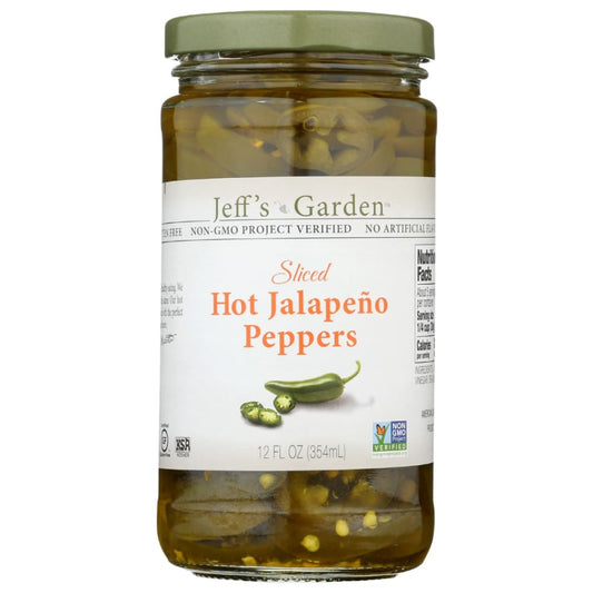 JEFFS GARDEN: Sliced Hot Jalapeño Peppers 12 fo (Pack of 5) - Grocery > Pantry > Condiments - JEFFS GARDEN