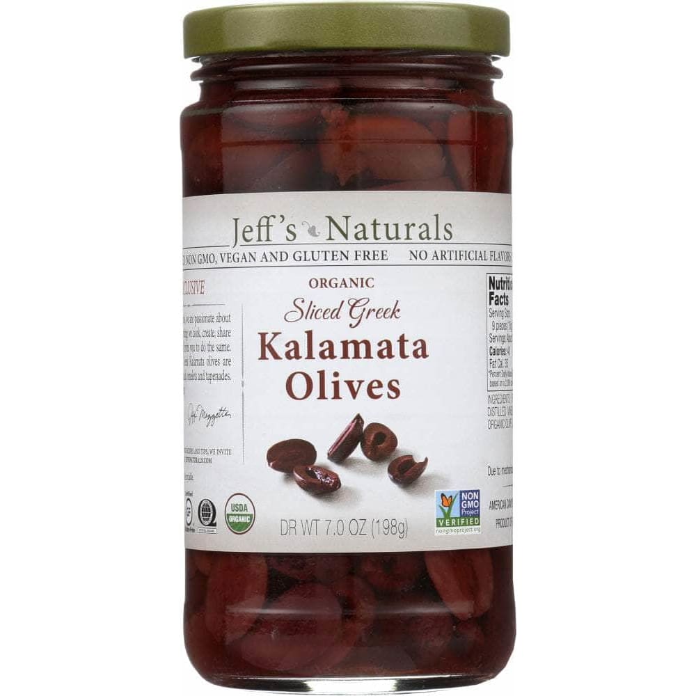 Jeffs Naturals Jeff's Naturals Organic Pitted Sliced Greek Kalamata Olives, 7 oz