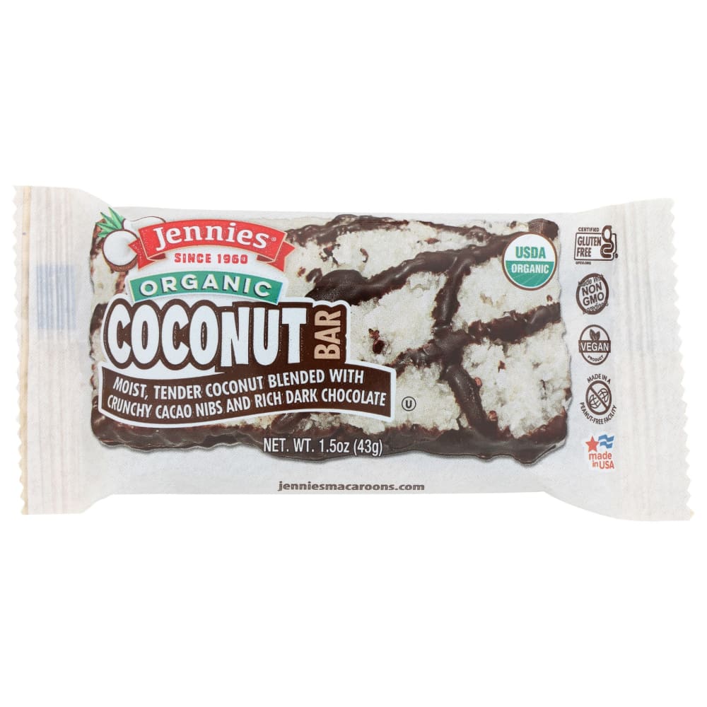 JENNIES: Bar Ccnut Cacao Pw Rw Org 1.5 OZ (Pack of 6) - JENNIES
