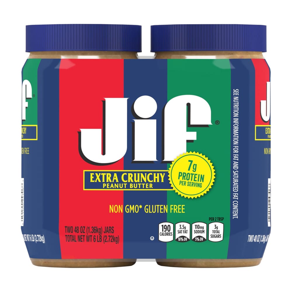 Jif Jif Extra Crunchy Peanut Butter 2 pk./48 oz - Home/Grocery Household & Pet/Canned & Packaged Food/Sauces Condiments & Dressings/Peanut