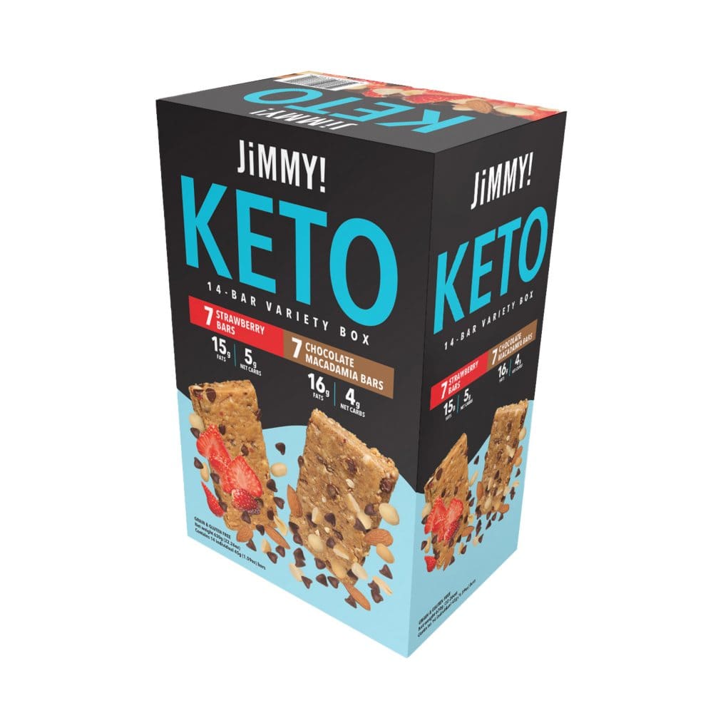JiMMY! Keto Protein Bars Variety Pack Strawberry and Chocolate (14 pk.) - Breakfast & Snack Bars - JiMMY!