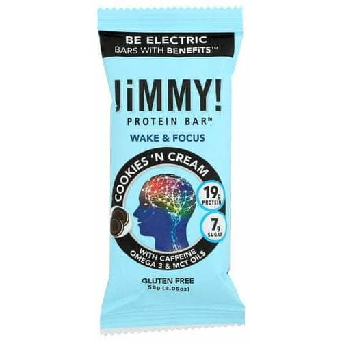 JIMMYBAR Vitamins & Supplements > Protein Supplements & Meal Replacements JIMMYBAR: Cookies 'N Cream Protein Bar, 2.05 oz