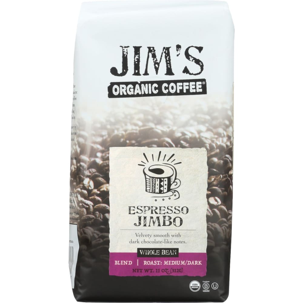 JIMS ORGANIC COFFEE: Espresso Jimbo Coffee 11 oz (Pack of 2) - Beverages > Coffee Tea & Hot Cocoa - JIMS ORGANIC COFFEE